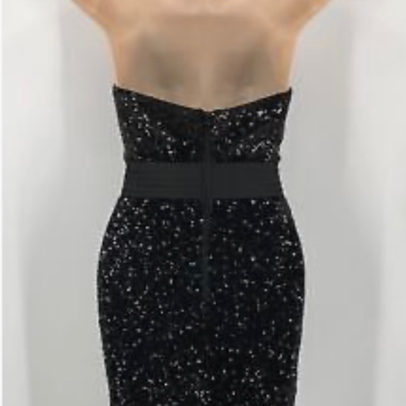Gorgeous deep sweetheart sequin midi cocktail dress -AU8 US 4. a 2 IMO - Picture 3 of 7